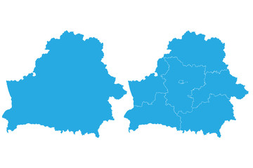 Obraz premium Map - Belarus Couple Set , Map of Belarus,Vector illustration eps 10.