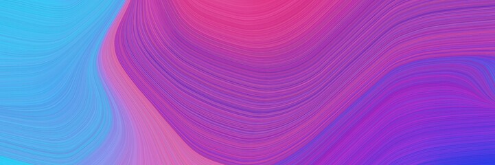 abstract dynamic curved lines artistic header with moderate violet, corn flower blue and slate blue colors. elegant curved lines with fluid flowing waves and curves