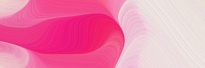 abstract dynamic curved lines dynamic designed horizontal header with deep pink, misty rose and pastel magenta colors. elegant curved lines with fluid flowing waves and curves