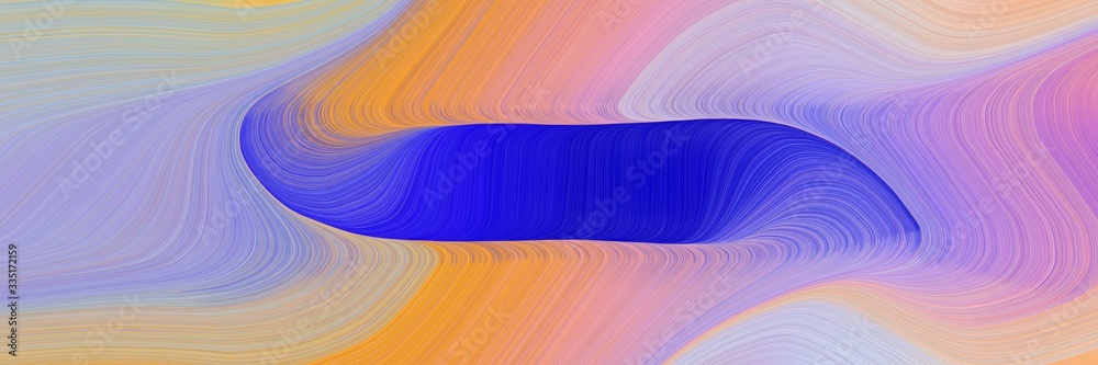 Poster abstract dynamic curved lines flowing banner with pastel purple, pastel violet and medium blue color
