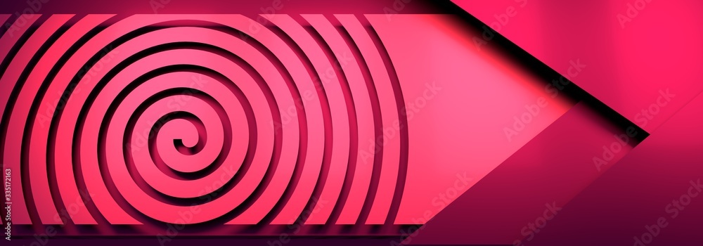 Wall mural trendy banner template or website headers with abstract geometric background. 3d rendering