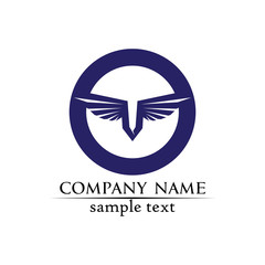 Falcon Wings Logo Template vector icon logo design app