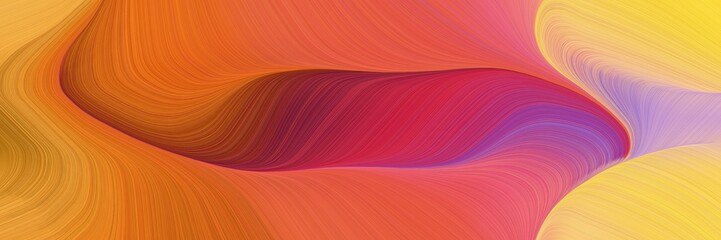 abstract dynamic curved lines colorful header with coffee, sandy brown and pastel purple colors. elegant curved lines with fluid flowing waves and curves