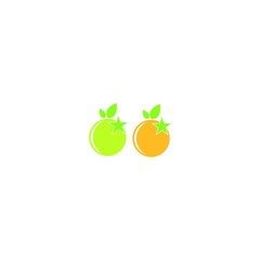 Orange fruit icon logo