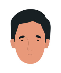 Isolated avatar man head vector design