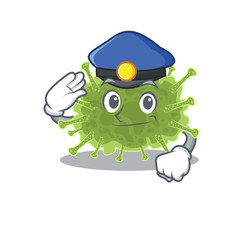 Police officer mascot design of haploviricotina wearing a hat