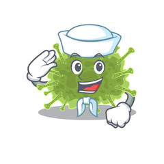 Sailor cartoon character of haploviricotina with white hat