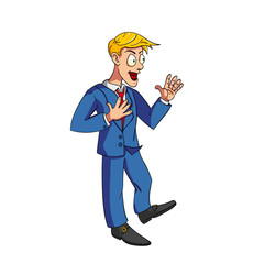 Cartoon shocked man with his mouth open vector illustration