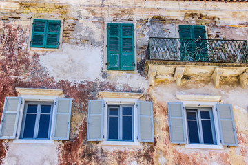 Corfu South Mediterranean cosy streets, architecture, design, towns, doors, buildings Greece