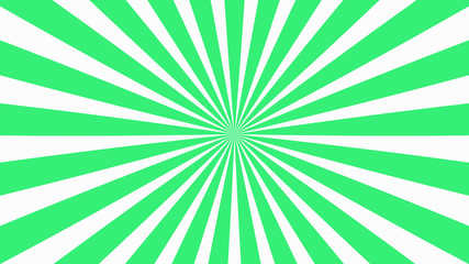 Sunburst, radiating, sun light, circuses, stripe background design. Royalty high-quality best stock image of cartoon sunburst pattern green, white background. Stripes sunburst in retro pop art style