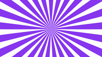 Sunburst, radiating, sun light, circuses, stripe background design. Royalty high-quality best stock image of cartoon sunburst pattern purple, white background. Stripes sunburst in retro pop art style