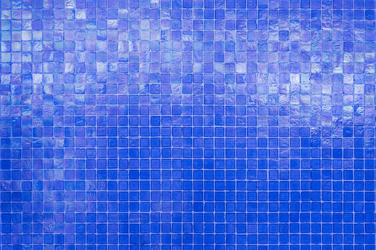 Blue Wall Tile Wall Paper