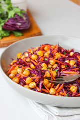Vegetable salad with chickpeas