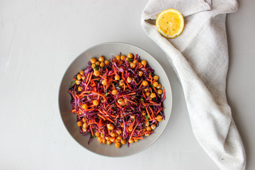 Vegetable salad with chickpeas