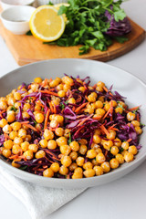 Vegetable salad with chickpeas