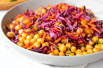 Vegetable salad with chickpeas