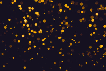 Golden blur glitter  lights abstract bokeh for Merry Christmas and New Year