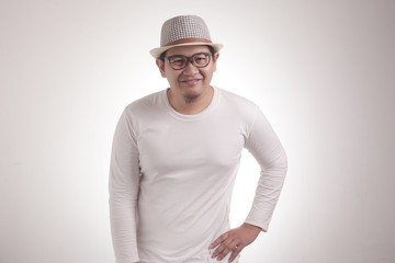 Young Asian Man Smiling, Happy Expression