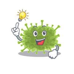 Mascot character design of haploviricotina with has an idea smart gesture