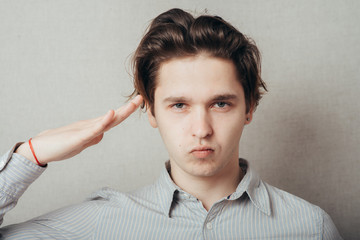 young man saluting