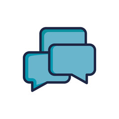 bubble speech vector icon in trendy flat design
