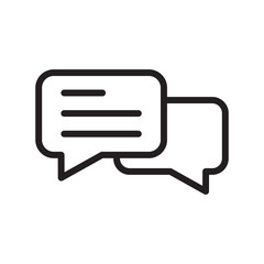 bubble speech vector icon in trendy flat design