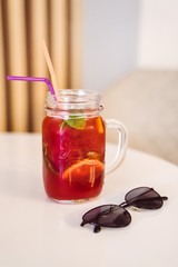 cherry lemonade on a summer day