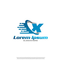Moving Fast Letter Initial Logo X Template. Logistic company logo. Delivery service logo. Fast Express Delivery Logo designs.