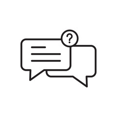 bubble speech vector icon in trendy flat design