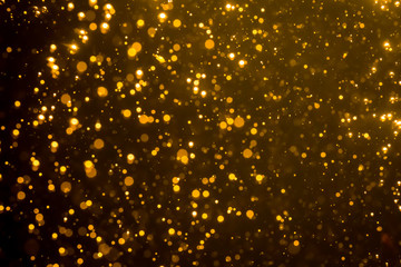Naklejka premium Golden blur glitter lights abstract bokeh for Merry Christmas and New Year