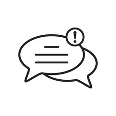 bubble speech vector icon in trendy flat design