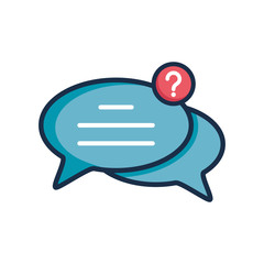 bubble speech vector icon in trendy flat design