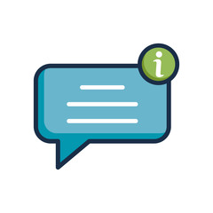 bubble speech vector icon in trendy flat design