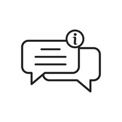 bubble speech vector icon in trendy flat design