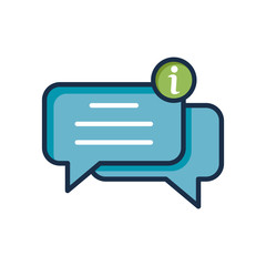 bubble speech vector icon in trendy flat design