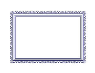 vintage frame with floral ornament