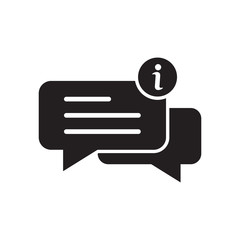 bubble speech vector icon in trendy flat design