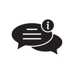 bubble speech vector icon in trendy flat design