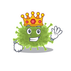 A Wise King of haploviricotina mascot design style