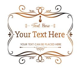 vintage frame with floral ornament