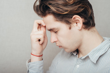 Fototapeta premium Males sore headache