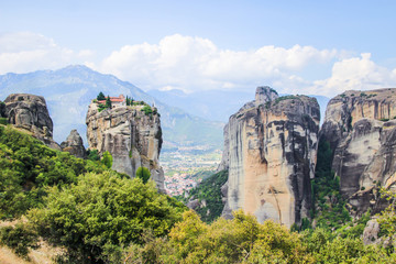 Meteora monastery, Thessaly mountains, views, landscapes and panoramas, Greece, summer