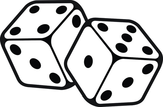 Game dice in flight Casino dice