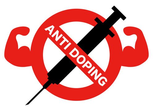 recommend clip art: アンチドーピングのイメージイラスト（注射器と禁止マーク）