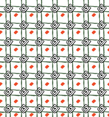 Vector hand drawn geometric seamless pattern