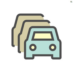 Car for sale vector icon design, 48X48 pixel perfect and editable stroke.