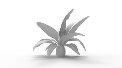 3D rendering of a house plant model computer generated