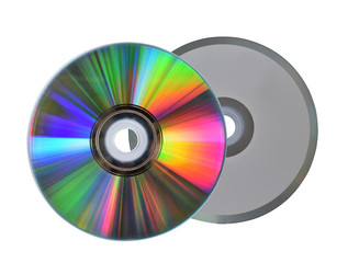 cd dvd isolated on white