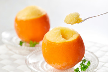 丸ごとオレンジシャーベット