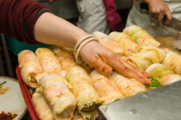 韓国　ソウル　キムチ　ローカルフード